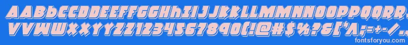 Racketsquadpunchital Font – Pink Fonts on Blue Background