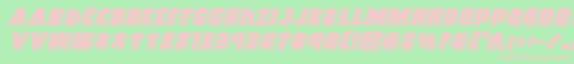 Racketsquadpunchital Font – Pink Fonts on Green Background