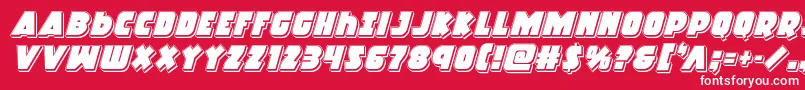 Racketsquadpunchital Font – White Fonts on Red Background