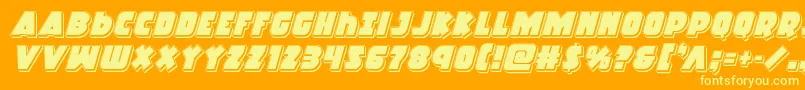 Racketsquadpunchital Font – Yellow Fonts on Orange Background