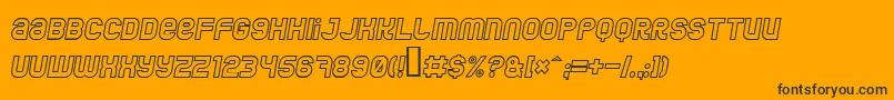 JumboOutlineItalic Font – Black Fonts on Orange Background
