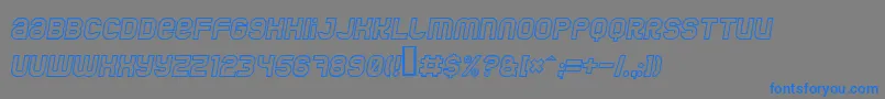 JumboOutlineItalic Font – Blue Fonts on Gray Background