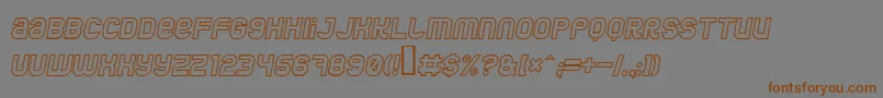 JumboOutlineItalic Font – Brown Fonts on Gray Background