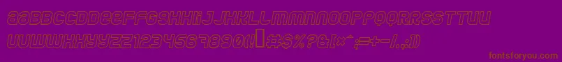 JumboOutlineItalic Font – Brown Fonts on Purple Background