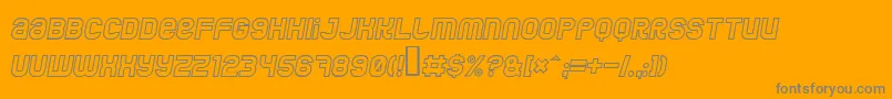 fuente JumboOutlineItalic – Fuentes Grises Sobre Fondo Naranja