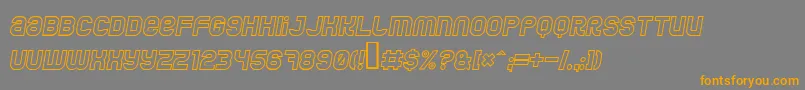 JumboOutlineItalic Font – Orange Fonts on Gray Background