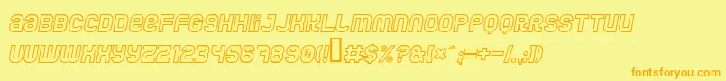 JumboOutlineItalic Font – Orange Fonts on Yellow Background