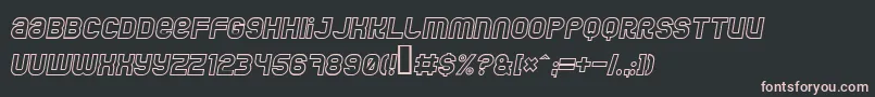 JumboOutlineItalic Font – Pink Fonts on Black Background