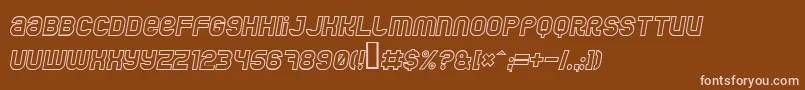 JumboOutlineItalic Font – Pink Fonts on Brown Background