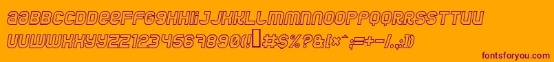 JumboOutlineItalic Font – Purple Fonts on Orange Background