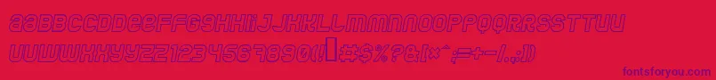 JumboOutlineItalic Font – Purple Fonts on Red Background