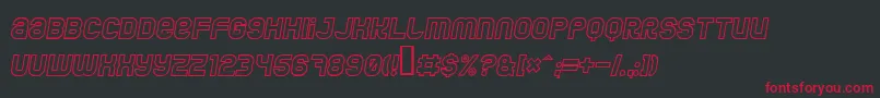 Police JumboOutlineItalic – polices rouges sur fond noir