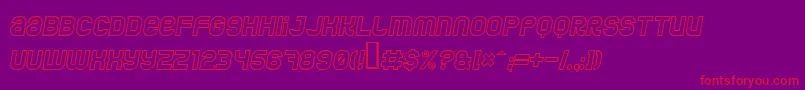 Шрифт JumboOutlineItalic – красные шрифты на фиолетовом фоне