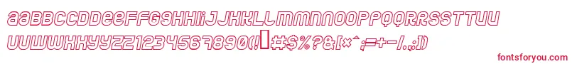 フォントJumboOutlineItalic – 赤い文字