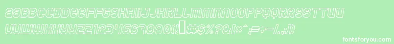 JumboOutlineItalic Font – White Fonts on Green Background
