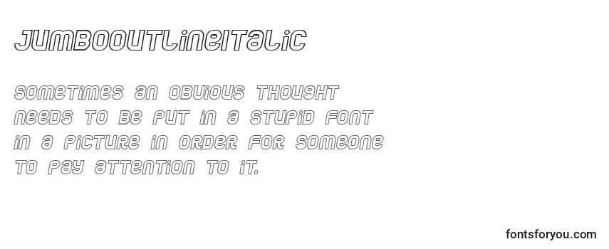 JumboOutlineItalic-fontti