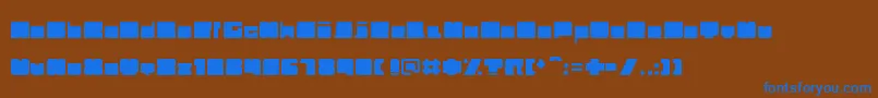 Trubik77 Font – Blue Fonts on Brown Background