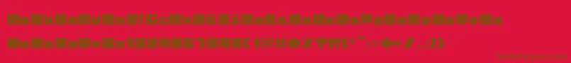 Fonte Trubik77 – fontes marrons em um fundo vermelho