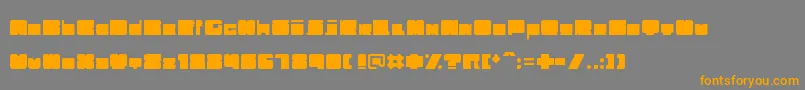 Trubik77 Font – Orange Fonts on Gray Background