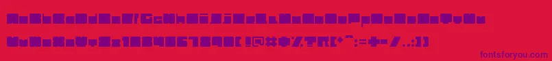 Trubik77 Font – Purple Fonts on Red Background