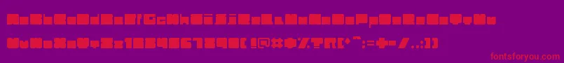 Trubik77 Font – Red Fonts on Purple Background