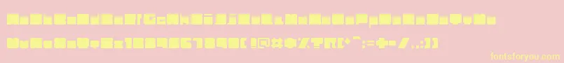 Trubik77 Font – Yellow Fonts on Pink Background