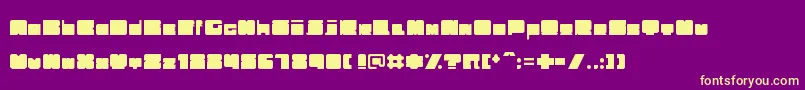 Czcionka Trubik77 – żółte czcionki na fioletowym tle