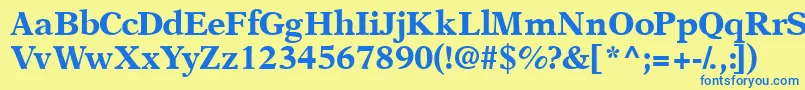 Orchidblackssk Font – Blue Fonts on Yellow Background