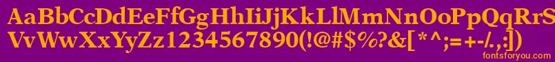 Orchidblackssk Font – Orange Fonts on Purple Background