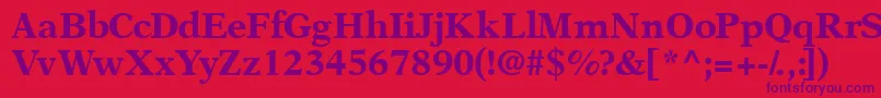 Orchidblackssk Font – Purple Fonts on Red Background