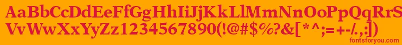 Orchidblackssk Font – Red Fonts on Orange Background