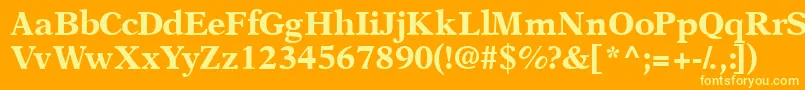 フォントOrchidblackssk – オレンジの背景に黄色の文字