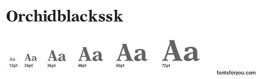 Размеры шрифта Orchidblackssk