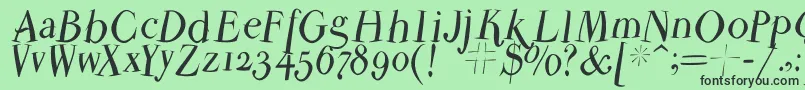 Parmapetitflyinground Font – Black Fonts on Green Background