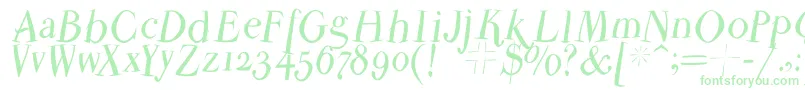 Parmapetitflyinground Font – Green Fonts on White Background