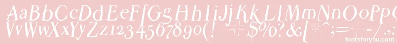Parmapetitflyinground Font – White Fonts on Pink Background