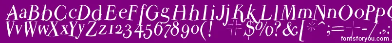 Parmapetitflyinground Font – White Fonts on Purple Background