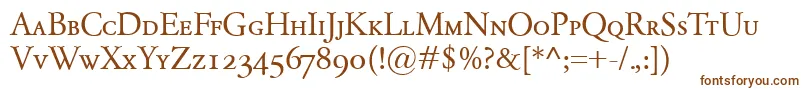 GaramondClassicoSc-fontti – ruskeat fontit valkoisella taustalla