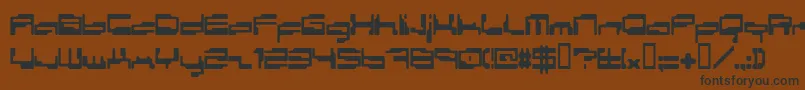 Personal Font – Black Fonts on Brown Background