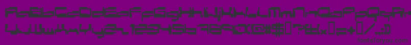 Personal-fontti – mustat fontit violetilla taustalla