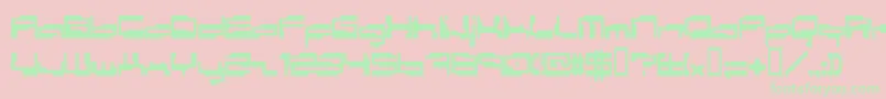 Personal Font – Green Fonts on Pink Background