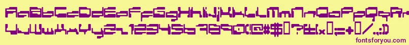 Personal Font – Purple Fonts on Yellow Background