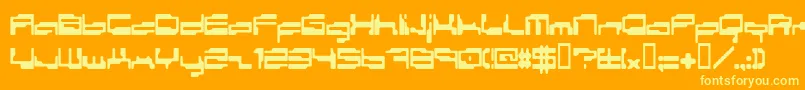 Fonte Personal – fontes amarelas em um fundo laranja