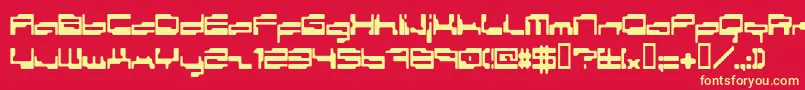 Personal Font – Yellow Fonts on Red Background