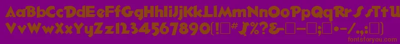 HazaelRegular Font – Brown Fonts on Purple Background