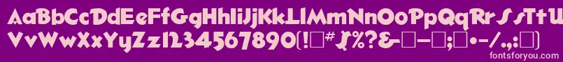 HazaelRegular Font – Pink Fonts on Purple Background