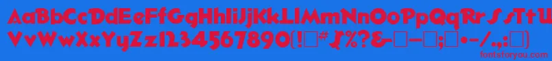 Шрифт HazaelRegular – красные шрифты на синем фоне