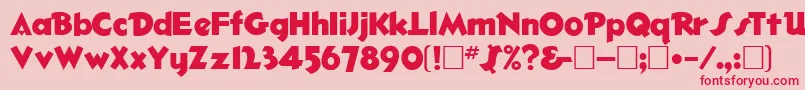 HazaelRegular Font – Red Fonts on Pink Background