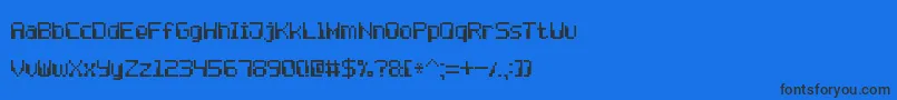 ComputerPixel7 Font – Black Fonts on Blue Background