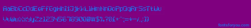 Czcionka ComputerPixel7 – niebieskie czcionki na fioletowym tle